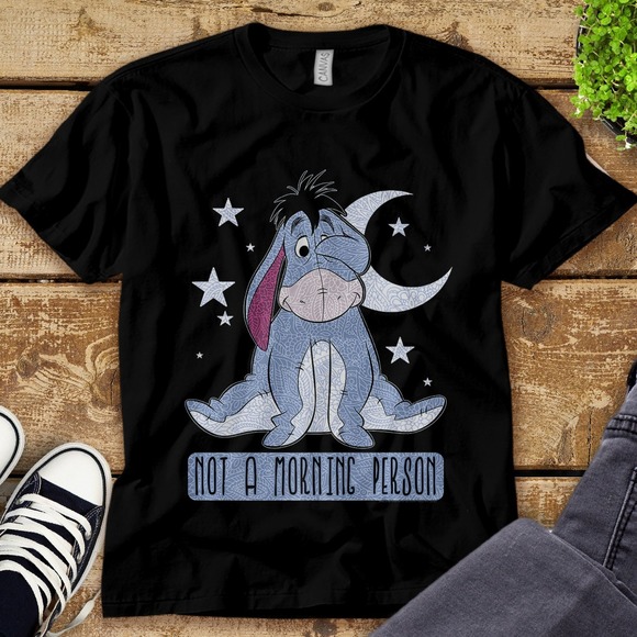 Eeyore Not A Morning Person Winnie The Pooh Unisex Tee Adult T-shirt Kid Shirt - Picture 1 of 2